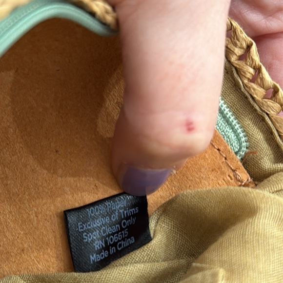 THINK INK Tan Woven Fringe Clutch Bag Eco Friendly Recycled Paper Boho Pouch - Picture 8 of 11